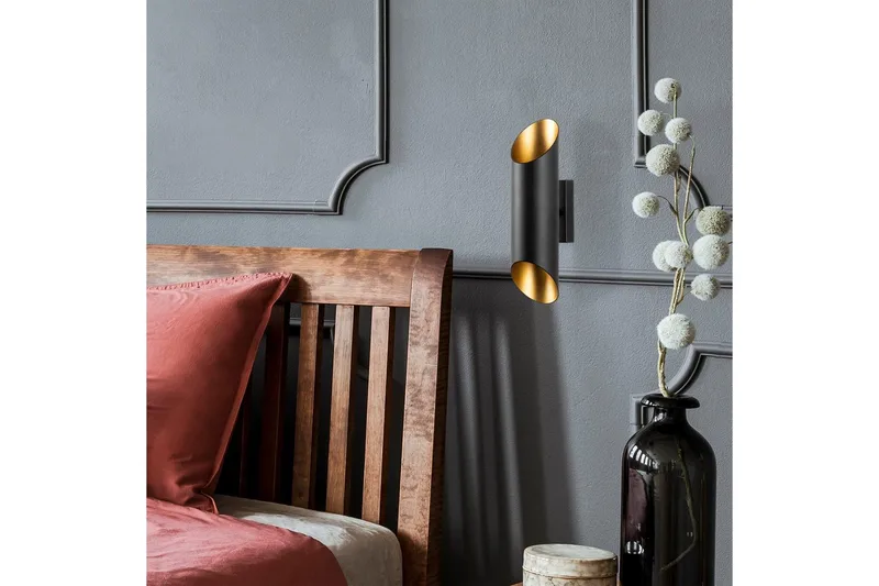 Seinävalaisin Leikkaus Musta / Kulta - Musta / Kulta - Valaistus - Sisävalaistus & lamput - Erikoisvalaisin - Riisipaperivalaisin