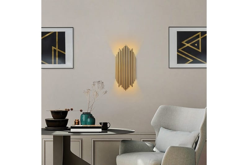 Seinävalaisin Mahima Kulta - Kulta - Valaistus - Sisävalaistus & lamput - Erikoisvalaisin - Riisipaperivalaisin
