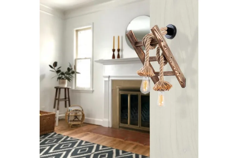 Seinävalaisin Niraa puinen - Luonnollinen - Valaistus - Sisävalaistus & lamput - Erikoisvalaisin - Riisipaperivalaisin