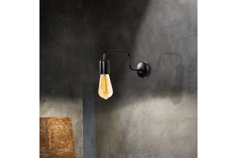 Seinävalaisin Nymera Musta - Musta - Valaistus - Sisävalaistus & lamput - Erikoisvalaisin - Riisipaperivalaisin