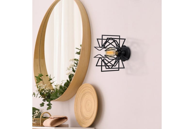 Seinävalaisin Quira Musta - Musta - Valaistus - Sisävalaistus & lamput - Erikoisvalaisin - Riisipaperivalaisin