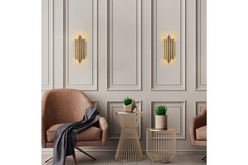 Seinävalaisin Raoji Kulta - Kulta - Valaistus - Sisävalaistus & lamput - Erikoisvalaisin - Riisipaperivalaisin