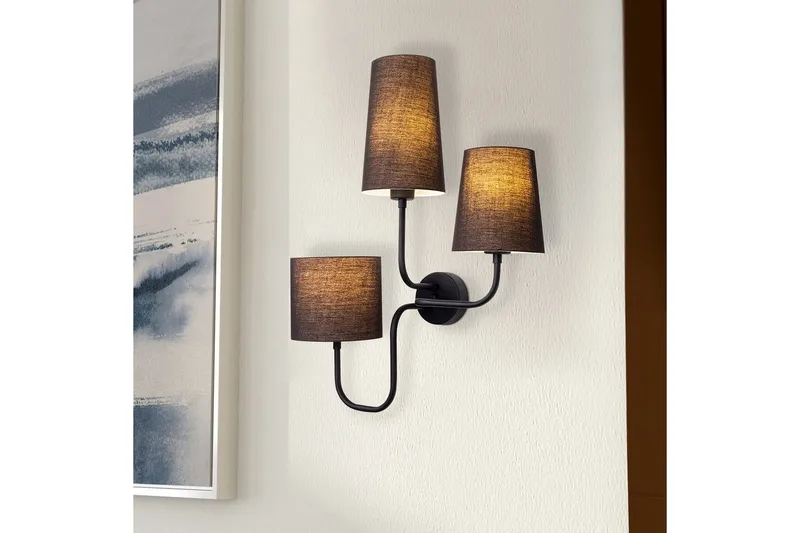 Seinävalaisin Rihan Musta - Musta - Valaistus - Sisävalaistus & lamput - Erikoisvalaisin - Riisipaperivalaisin