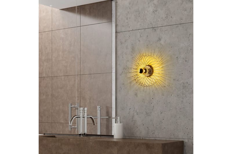 Seinävalaisin Sadortel Kulta - 36 x 12 x 36 cm - Valaistus - Sisävalaistus & lamput - Erikoisvalaisin - Riisipaperivalaisin