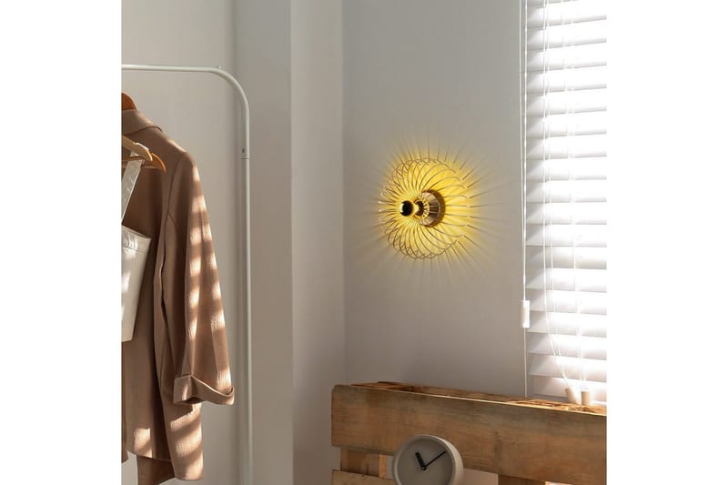 Seinävalaisin Sadortel Kulta - 36 x 12 x 36 cm - Valaistus - Sisävalaistus & lamput - Erikoisvalaisin - Riisipaperivalaisin