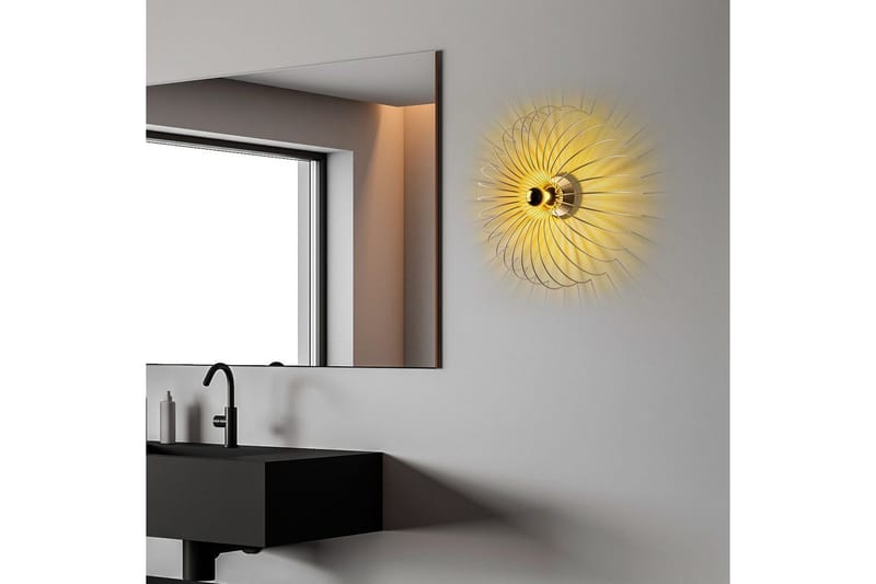 Seinävalaisin Sadortel Kulta - 56 x 16 x 56 cm - Valaistus - Sisävalaistus & lamput - Erikoisvalaisin - Riisipaperivalaisin