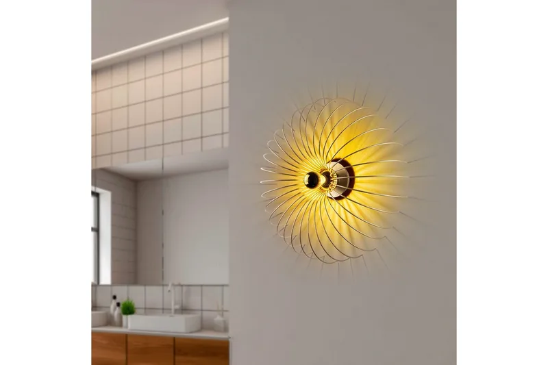 Seinävalaisin Sadortel Kulta - 56 x 16 x 56 cm - Valaistus - Sisävalaistus & lamput - Erikoisvalaisin - Riisipaperivalaisin
