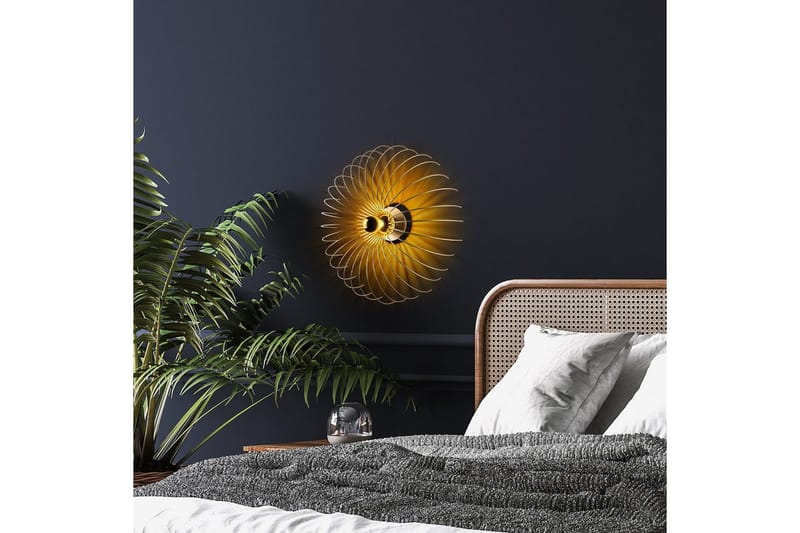 Seinävalaisin Sadortel Kulta - 56 x 16 x 56 cm - Valaistus - Sisävalaistus & lamput - Erikoisvalaisin - Riisipaperivalaisin