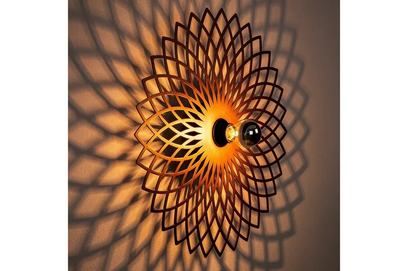 Seinävalaisin Sourab Kupari - Kupari - Valaistus - Sisävalaistus & lamput - Erikoisvalaisin - Riisipaperivalaisin