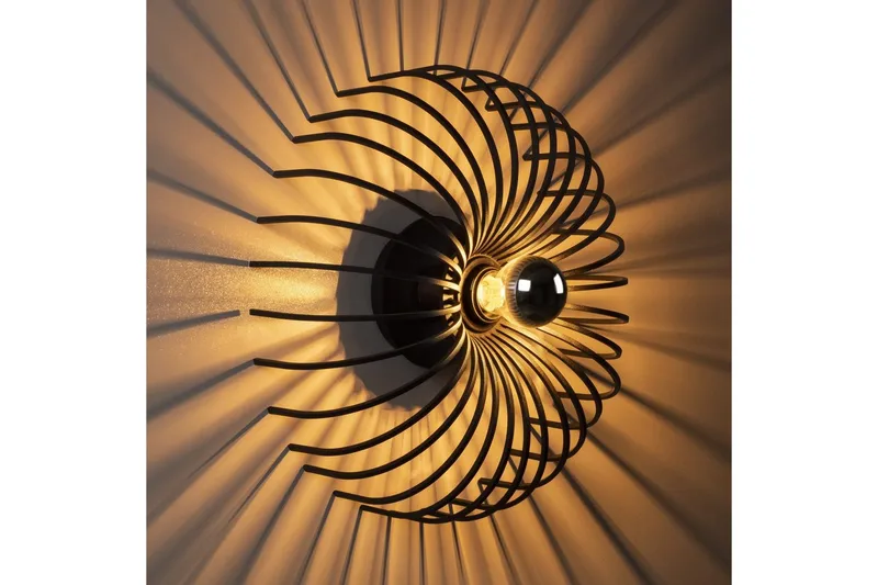 Seinävalaisin Subbersta Musta Halkaisija: 12 cm - Halkaisija: 12 cm - Valaistus - Sisävalaistus & lamput - Erikoisvalaisin - Riisipaperivalaisin