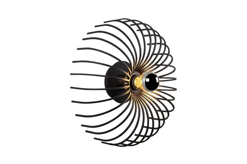 Seinävalaisin Subbersta Musta Halkaisija: 12 cm - Halkaisija: 12 cm - Valaistus - Sisävalaistus & lamput - Erikoisvalaisin - Riisipaperivalaisin