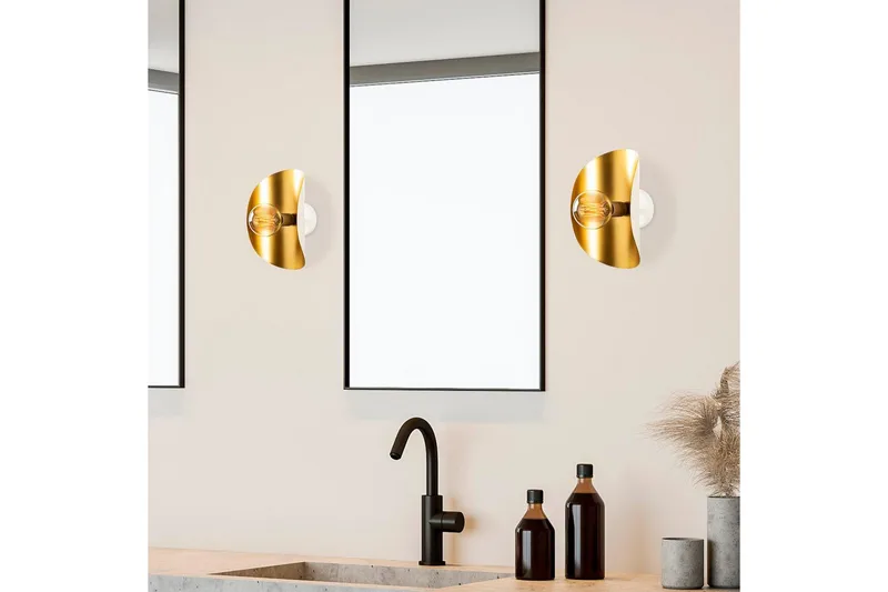 Seinävalaisin Sugana Vira Valkoinen / Kulta - Kulta/Valkoinen - Valaistus - Sisävalaistus & lamput - Erikoisvalaisin - Riisipaperivalaisin