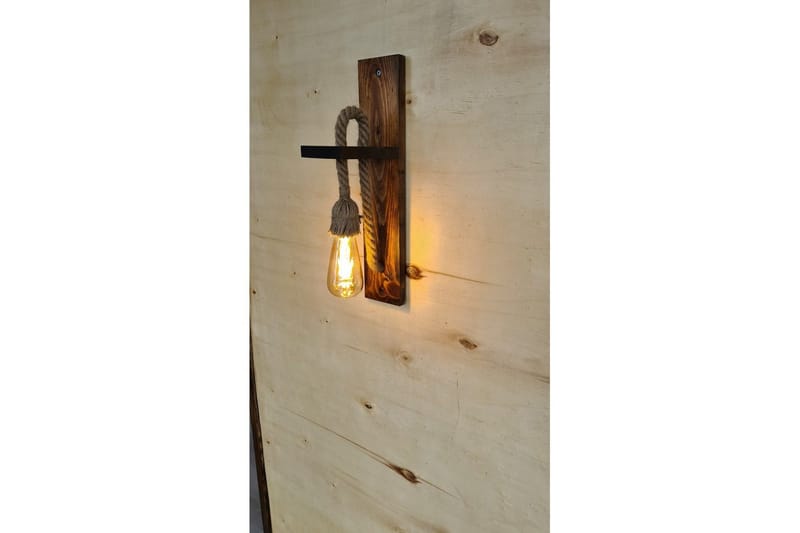 Seinävalaisin Teyra Pähkinäpuu - Punertavanvärinen puu - Valaistus - Sisävalaistus & lamput - Erikoisvalaisin - Riisipaperivalaisin