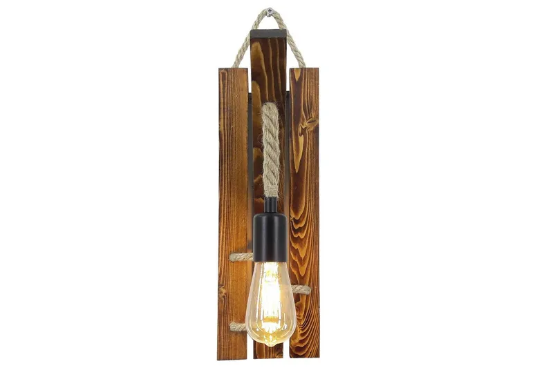 Seinävalaisin Teyra Puu - Ruskea - Valaistus - Sisävalaistus & lamput - Erikoisvalaisin - Riisipaperivalaisin