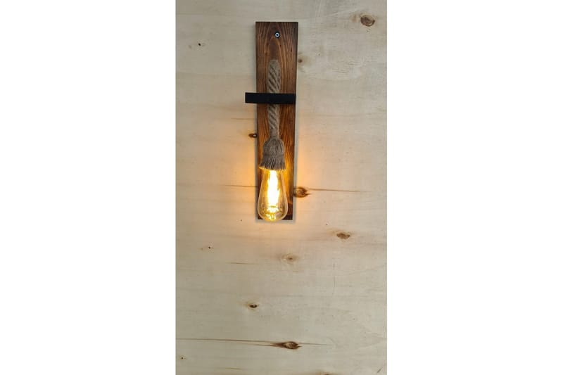 Seinävalaisin Teyra Pähkinäpuu - Punertavanvärinen puu - Valaistus - Sisävalaistus & lamput - Erikoisvalaisin - Riisipaperivalaisin