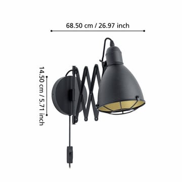 Seinävalaisin Treburley - 65 cm - Valaistus - Sisävalaistus & lamput - Seinävalaisimet - Seinävalaisin