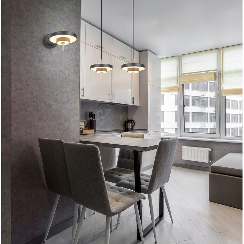 Seinävalaisin TRIO Keaton - Mattamusta/Messinki - Valaistus - Sisävalaistus & lamput - Erikoisvalaisin - Riisipaperivalaisin