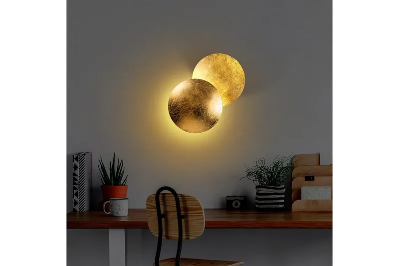 Seinävalaisin Zandel Kulta - Kulta - Valaistus - Sisävalaistus & lamput - Erikoisvalaisin - Riisipaperivalaisin