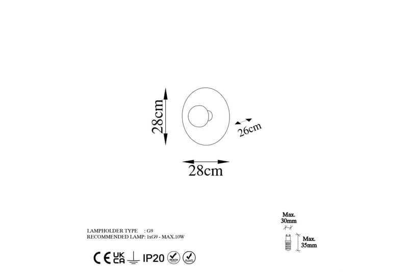 Seinävalaisin Zindale Kupari - 28 x 26 cm - Valaistus - Sisävalaistus & lamput - Erikoisvalaisin - Riisipaperivalaisin