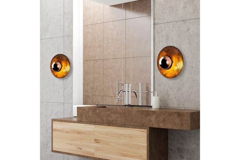 Seinävalaisin Zindale Kupari - 38 x 31 cm - Valaistus - Sisävalaistus & lamput - Erikoisvalaisin - Riisipaperivalaisin