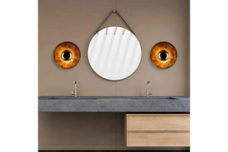 Seinävalaisin Zindale Kupari - 38 x 31 cm - Valaistus - Sisävalaistus & lamput - Erikoisvalaisin - Riisipaperivalaisin