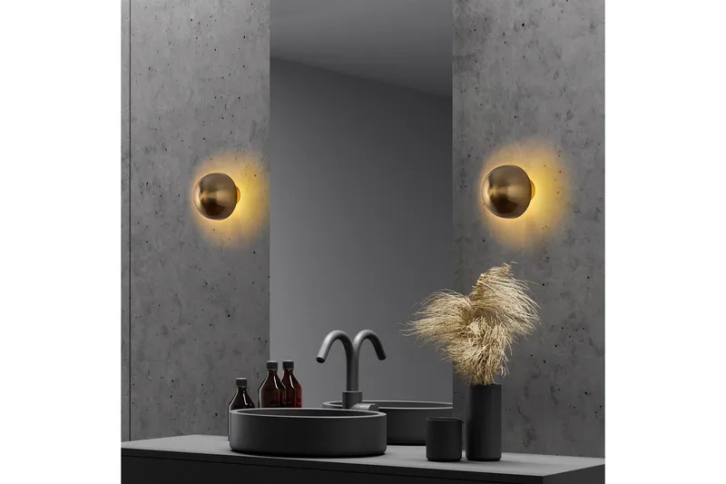 Seinävalaisin Polmar Kulta Halkaisija: 16 cm - Halkaisija: 16 cm - Valaistus - Sisävalaistus & lamput - Erikoisvalaisin - Riisipaperivalaisin