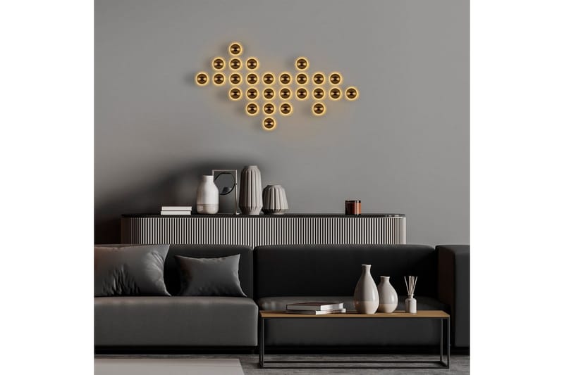 Seinävalaisin Polmar Kulta Halkaisija: 12 cm - Halkaisija: 12 cm - Valaistus - Sisävalaistus & lamput - Erikoisvalaisin - Riisipaperivalaisin