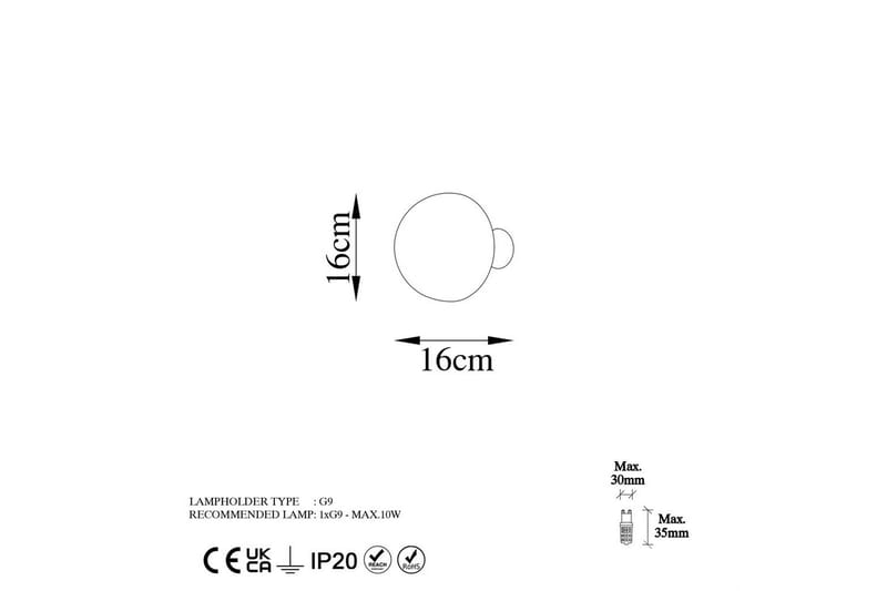Seinävalaisin Polmar Kulta Halkaisija: 16 cm - Halkaisija: 16 cm - Valaistus - Sisävalaistus & lamput - Erikoisvalaisin - Riisipaperivalaisin