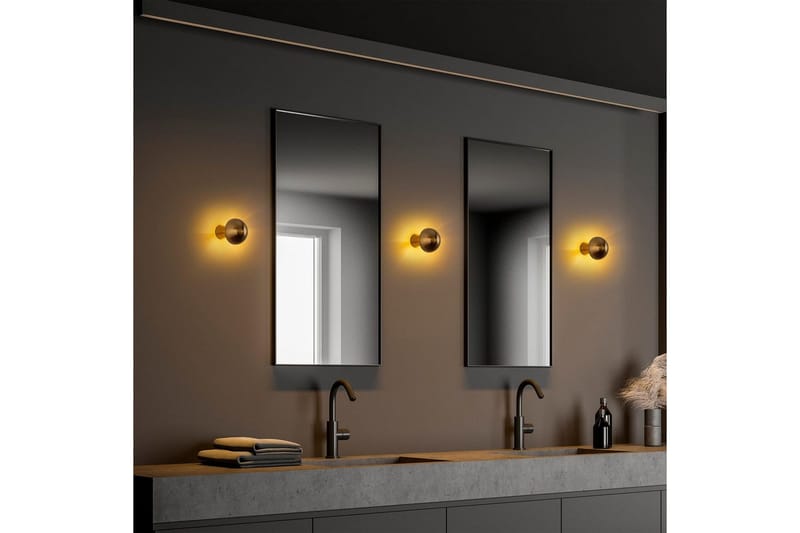 Seinävalaisin Polmar Kulta Halkaisija: 12 cm - Halkaisija: 12 cm - Valaistus - Sisävalaistus & lamput - Erikoisvalaisin - Riisipaperivalaisin