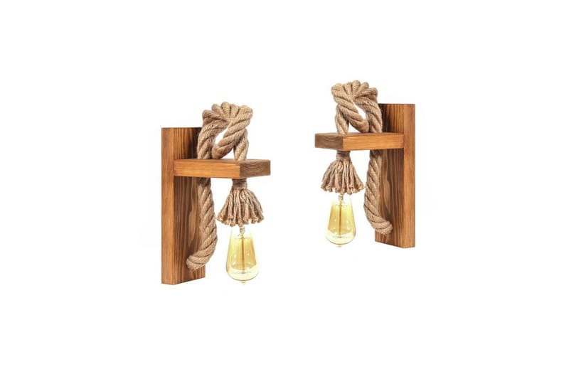 Seinävalosetti (2 kappaletta) Giuseppe Duo Ruskea / Kulta - Ruskea/Kulta - Valaistus - Sisävalaistus & lamput - Erikoisvalaisin - Riisipaperivalaisin