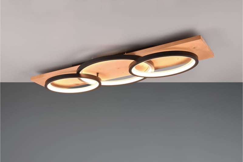 LED-Kattovalaisin Barca 3-os Mattamusta/Puu - TRIO - Valaistus - Sisävalaistus & lamput - Erikoisvalaisin - Tiffanylamppu