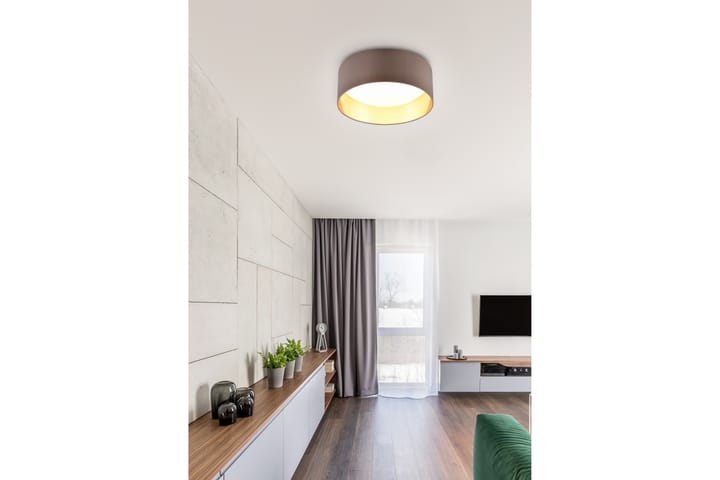 LED-Kattovalaisin Locarno 28 cm Harmaanruskea - TRIO - Tiffanylamppu - Olohuoneen valaisin - Plafondit - Kattovalaisin