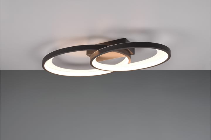 LED-Kattovalaisin Malaga Mattamusta - TRIO - Tiffanylamppu - Olohuoneen valaisin - Plafondit - Kattovalaisin