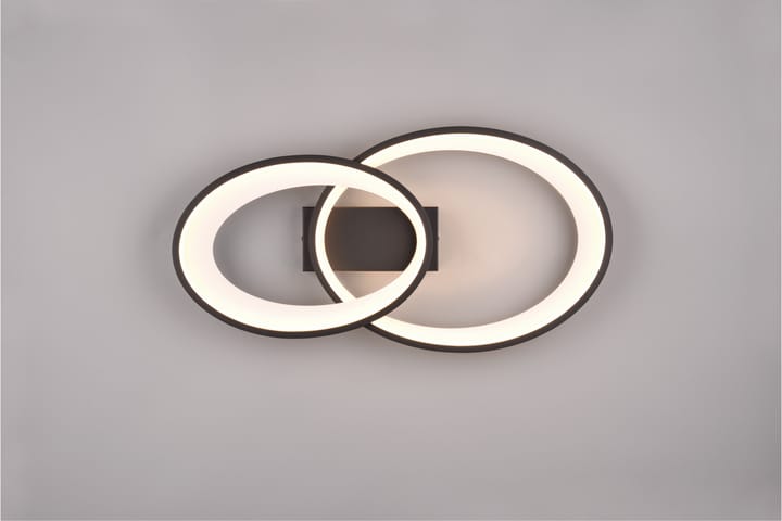 LED-Kattovalaisin Malaga Mattamusta - TRIO - Tiffanylamppu - Olohuoneen valaisin - Plafondit - Kattovalaisin