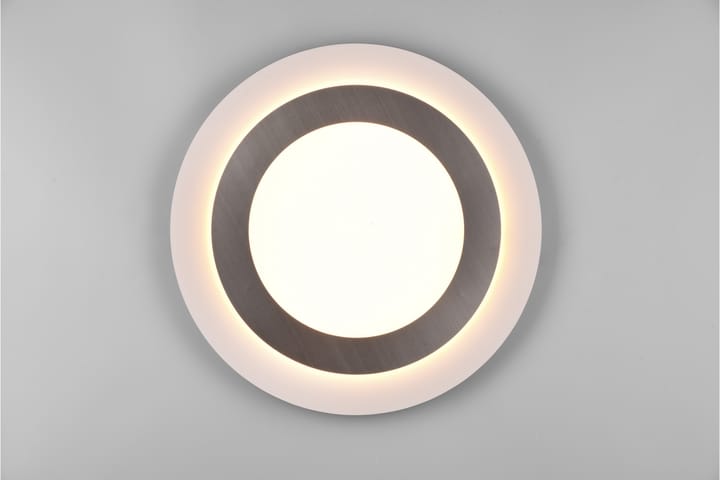 LED-Kattovalaisin Morgan Valkoinen/Harjattu Teräs - TRIO - Tiffanylamppu - Olohuoneen valaisin - Plafondit - Kattovalaisin