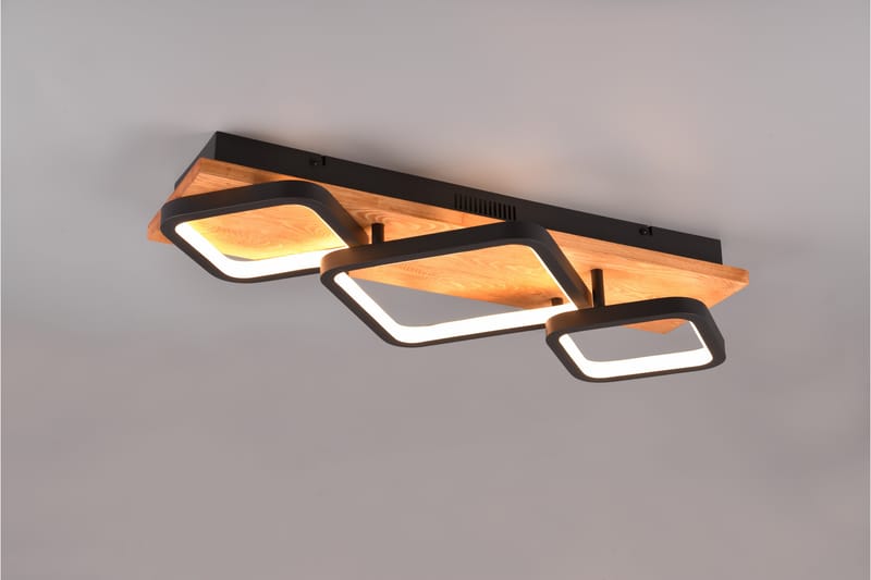 LED-Kattovalaisin Rama 3-os Mattamusta/Puu - TRIO - Valaistus - Sisävalaistus & lamput - Erikoisvalaisin - Tiffanylamppu