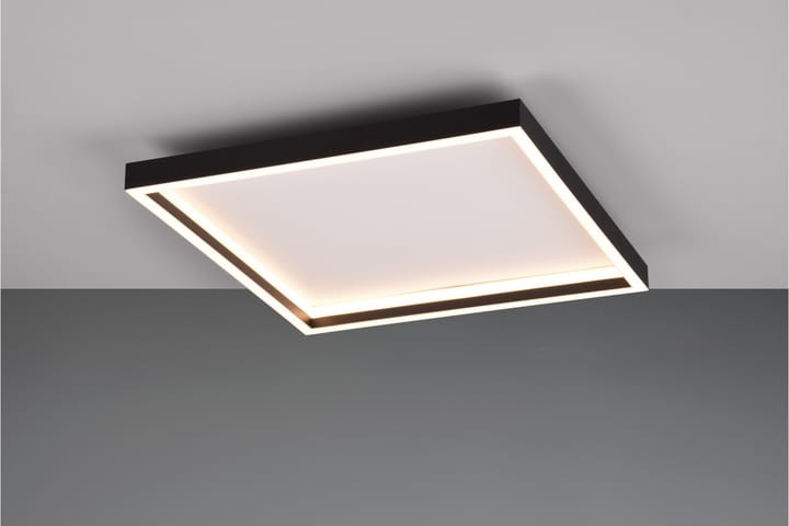 LED-Kattovalaisin Rotonda Neliö Mattamusta - TRIO - Tiffanylamppu - Olohuoneen valaisin - Plafondit - Kattovalaisin