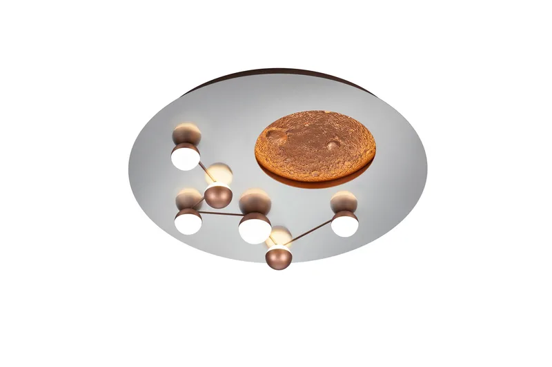 LED-Kattovalaisin Zodiac Harjattu Teräs, TRIO