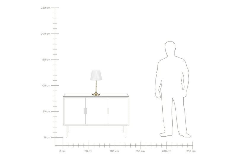 Toryl Pöytävalaisin 48 cm E27 - Messinki/Valkoinen - Valaistus - Sisävalaistus & lamput - Erikoisvalaisin - Riisipaperivalaisin