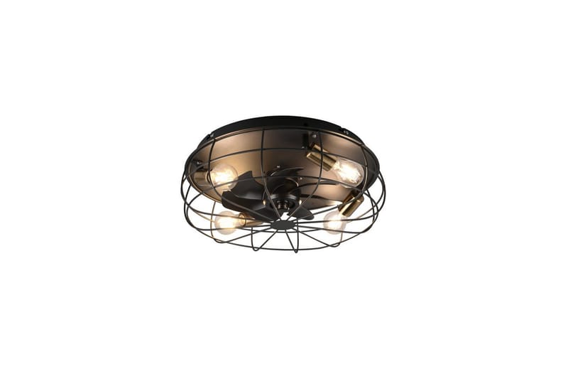 Ventilator TRIO Trondheim Mattamusta - Mattamusta - Valaistus - Sisävalaistus & lamput - Erikoisvalaisin - Tiffanylamppu