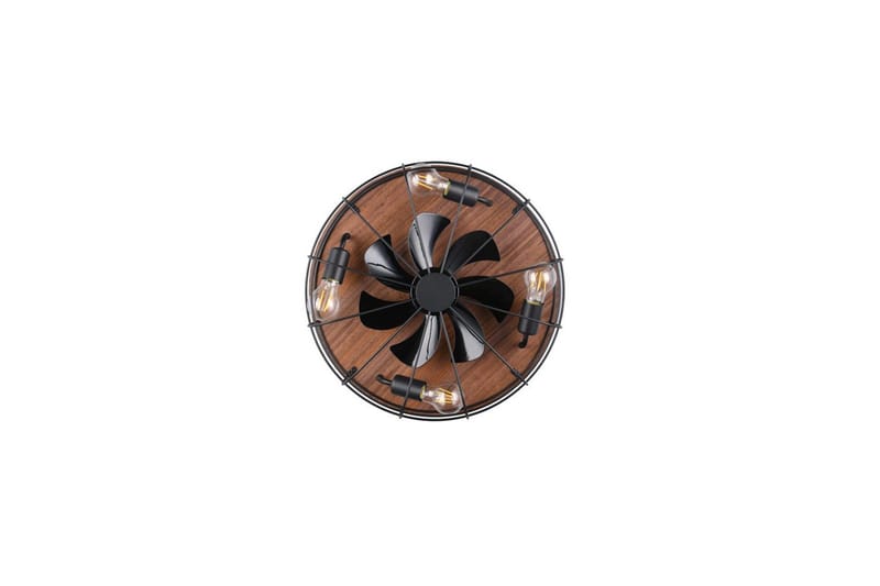 Ventilator TRIO Trondheim Mattamusta/puu - Mattamusta/puu - Valaistus - Sisävalaistus & lamput - Erikoisvalaisin - Tiffanylamppu
