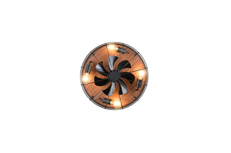 Ventilator TRIO Trondheim Mattamusta/puu - Mattamusta/puu - Valaistus - Sisävalaistus & lamput - Erikoisvalaisin - Tiffanylamppu