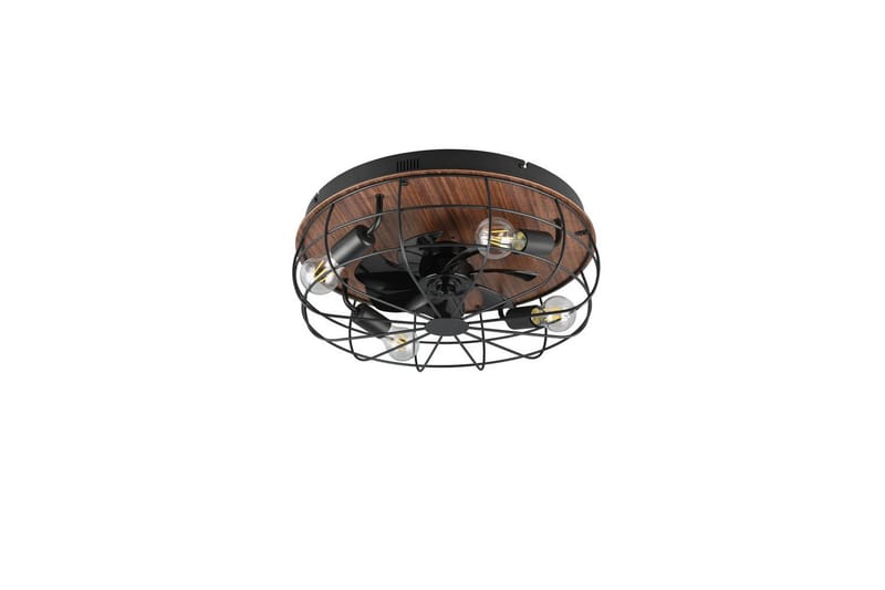 Ventilator TRIO Trondheim Mattamusta/puu - Mattamusta/puu - Valaistus - Sisävalaistus & lamput - Erikoisvalaisin - Tiffanylamppu