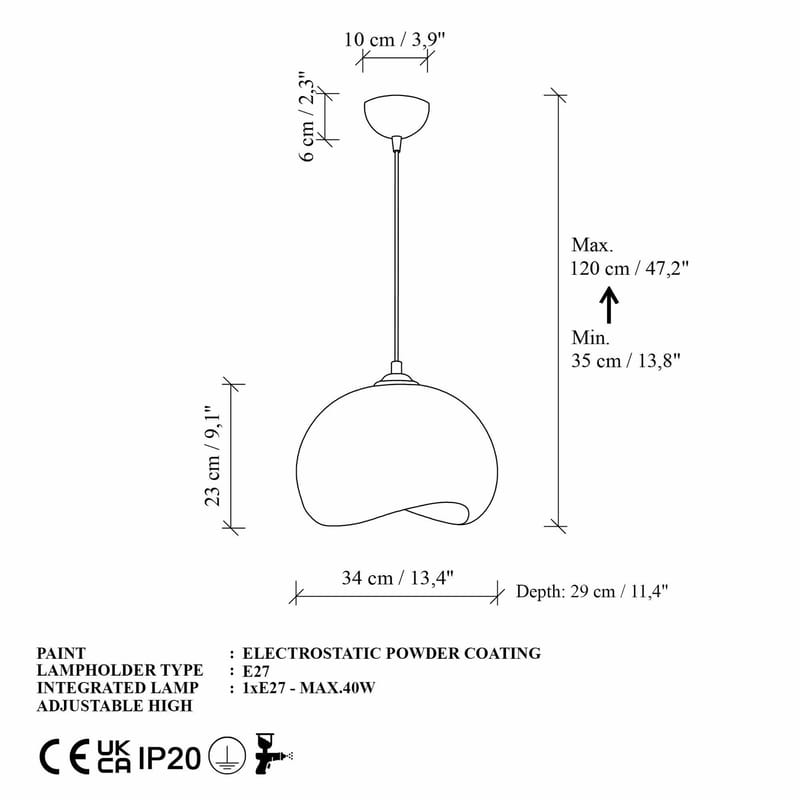 Vyrel riippuvalaisin - Valaistus - Sisävalaistus & lamput - Erikoisvalaisin - Riisipaperivalaisin
