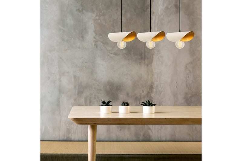 Kattokruunu Sugana Three Valkoinen / Kulta - Kulta/Valkoinen - Valaistus - Sisävalaistus & lamput - Ikkunavalaisimet - Ikkunavalaisin riippuva