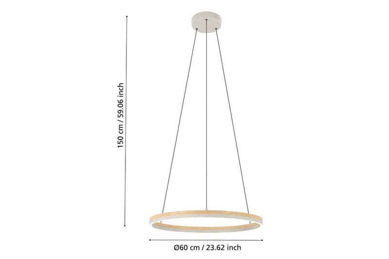 Kattopendel Eglo Cadinaro Harmaa/Puu Pyöreä - Valaistus - Sisävalaistus & lamput - Ikkunavalaisimet - Ikkunavalaisin riippuva