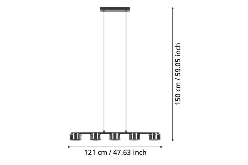 Kattopendel Eglo Copillos Musta/Läpinäkyvä 5 Lampulla - Valaistus - Sisävalaistus & lamput - Ikkunavalaisimet - Ikkunavalaisin riippuva