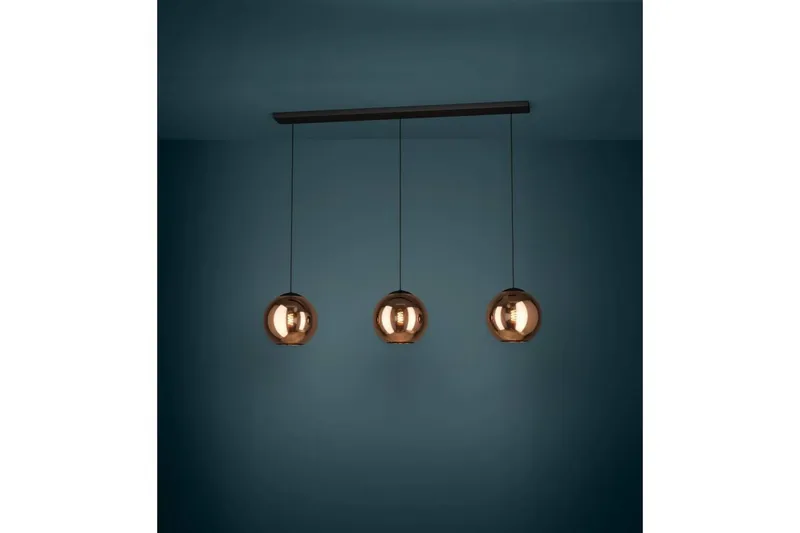 Kattopendel Eglo Cordoba Musta/Kupari, jossa 3 Lamppua - Valaistus - Sisävalaistus & lamput - Ikkunavalaisimet - Ikkunavalaisin riippuva