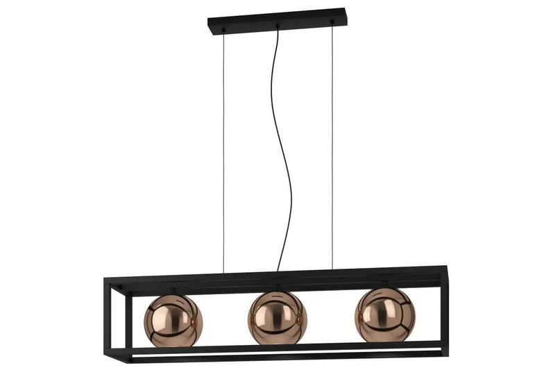 Kattopendel Eglo Cordoba Musta/Kupari Kehys, jossa 3 Lamppua, undefined
