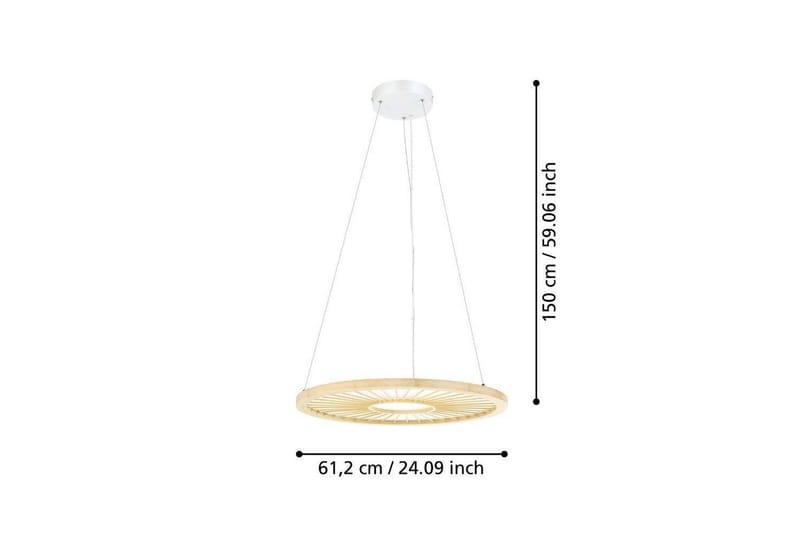 Kattopendel Eglo Dehesa Rondell Valkoinen/Luonto - Valaistus - Sisävalaistus & lamput - Ikkunavalaisimet - Ikkunavalaisin riippuva